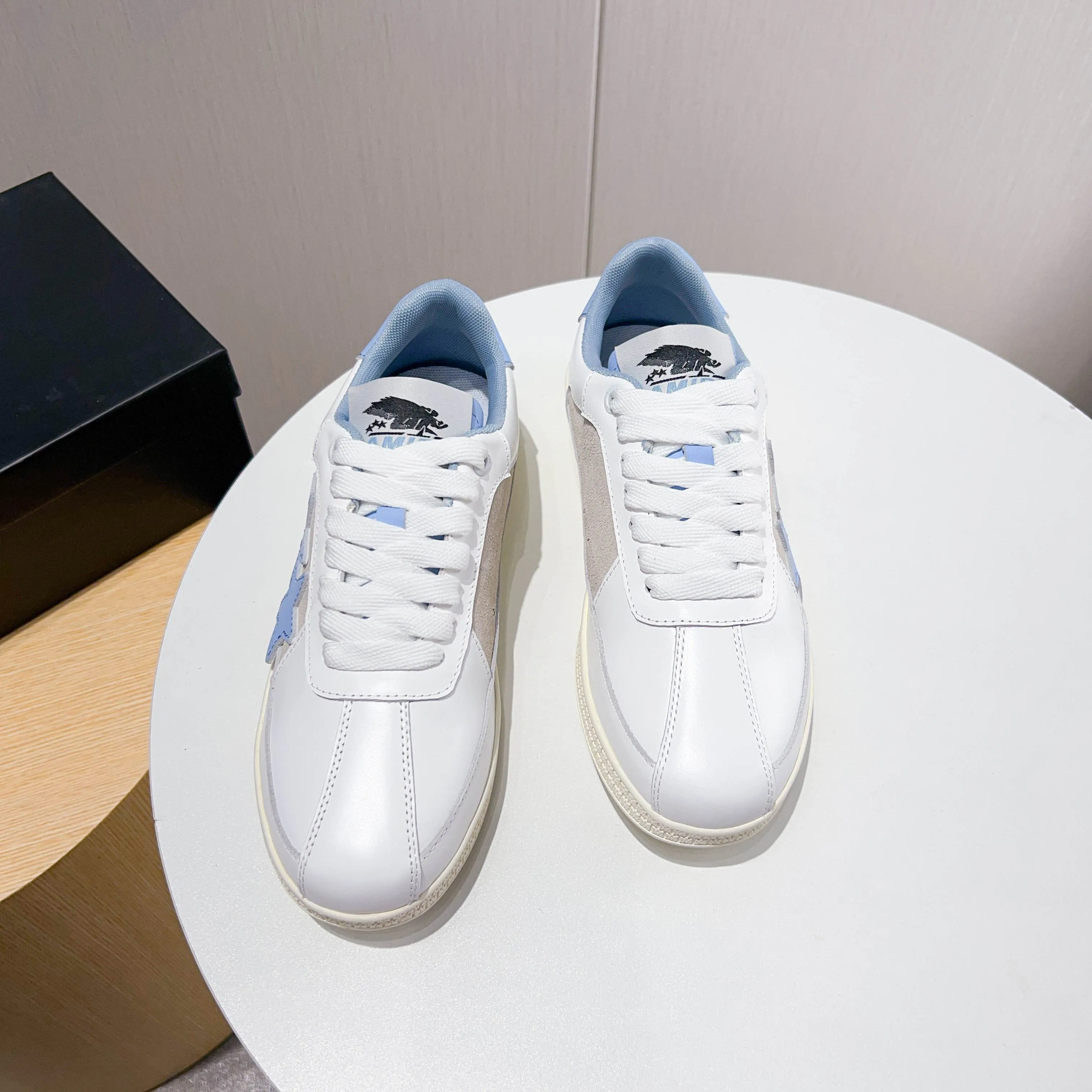 Men's shoes 💰420 [New style] 🌲🌲Balmain - New Amiri trendy shoes, low-top casual sports shoes, the same style as celebrities, made of selected pebbled cowhide and frosted cowhide, original outsole, comfortable on the feet, high-end workmanship, welcome to buy. Size: 39-45 (46 customized)